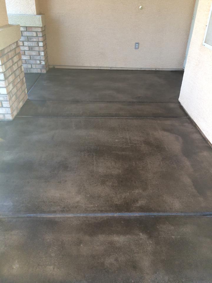 v stained concrete acid stained patio
